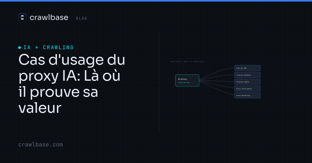 Cas d'usage du proxy IA · Crawlbase Blog