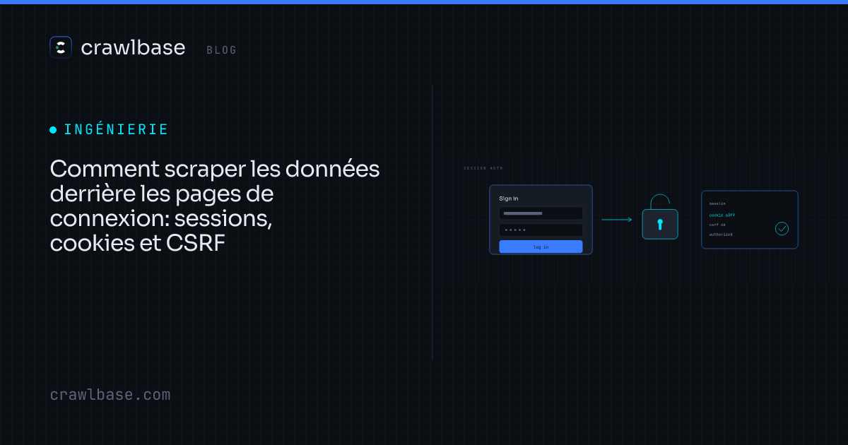 Comment scraper les données derrière les pages de connexion