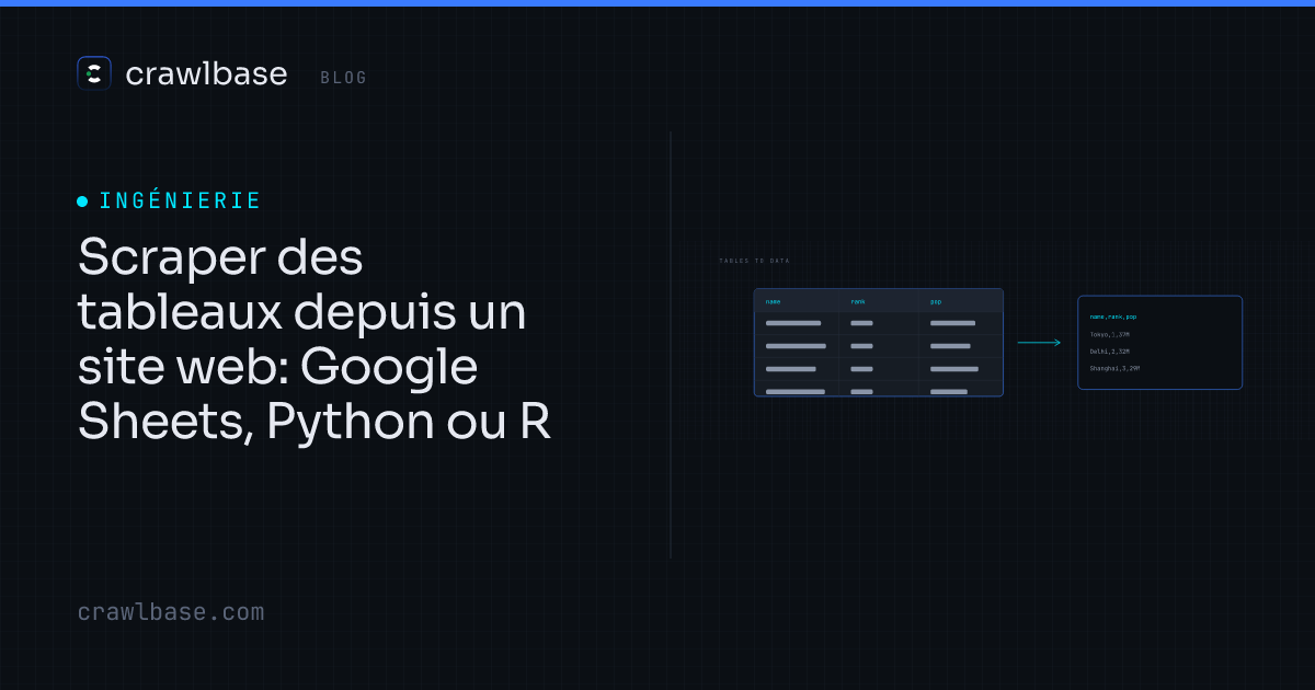 Scraper des tableaux depuis un site web · Crawlbase Blog